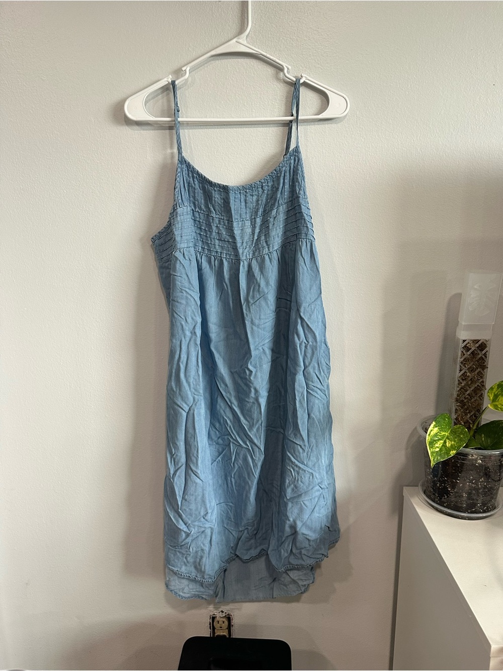 Knox Rose Chambray swing dress blue boho sleeveless dress